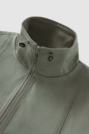Utility Zip-Up Stand Collar Vest - Gray
