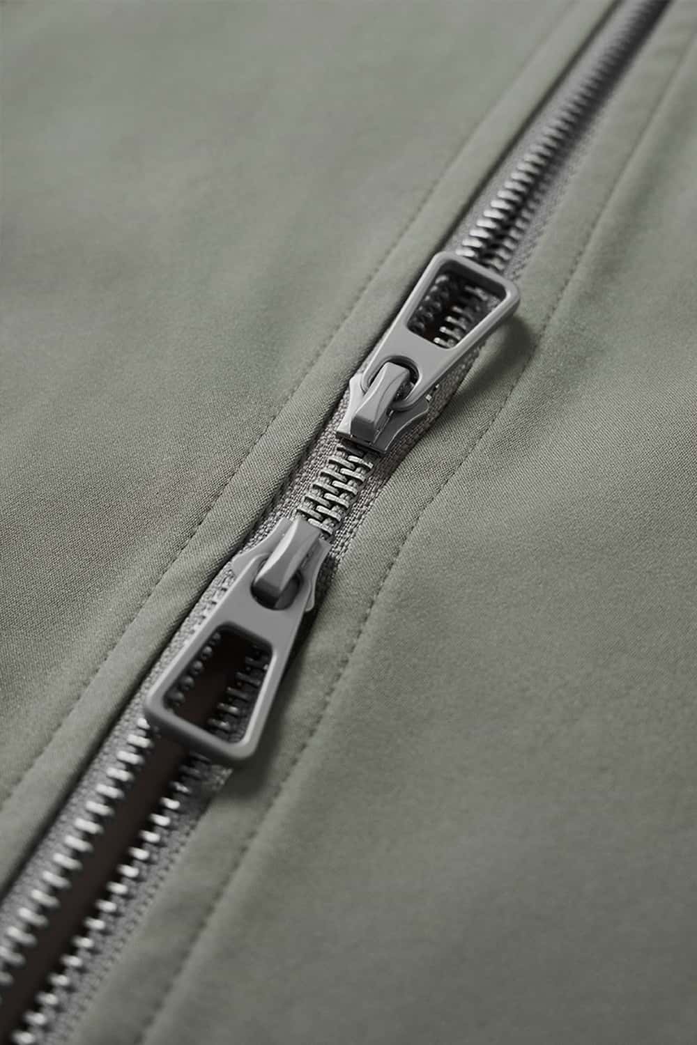 Utility Zip-Up Stand Collar Vest - Gray