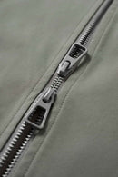 Utility Zip-Up Stand Collar Vest - Gray