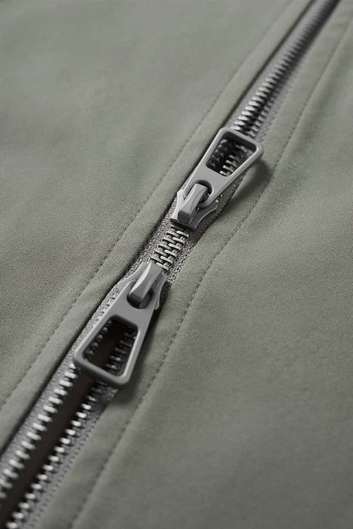 Utility Zip-Up Stand Collar Vest - Gray