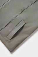 Utility Zip-Up Stand Collar Vest - Gray