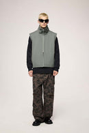 Utility Zip-Up Stand Collar Vest - Gray