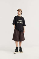 Washed Pleated Long Shorts - Coffee