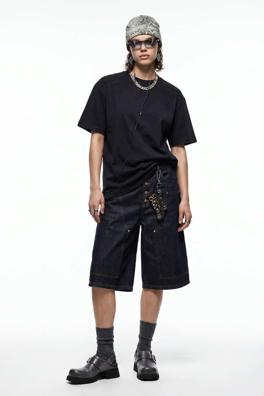 Heavyweight 3D-Cut Cotton Tee - Black