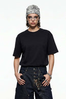 Heavyweight 3D-Cut Cotton Tee - Black
