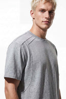 Heavyweight 3D-Cut Cotton Tee - Flower Gray