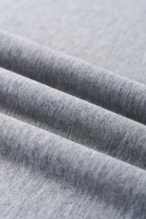Heavyweight 3D-Cut Cotton Tee - Flower Gray