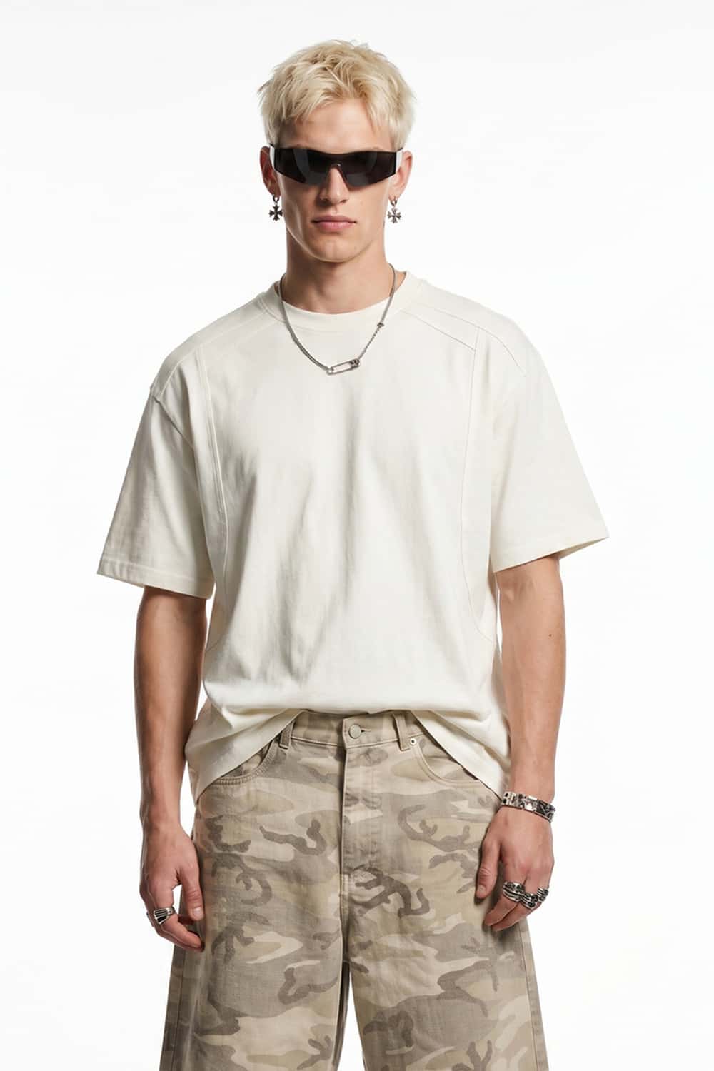 Heavyweight 3D-Cut Cotton Tee - White