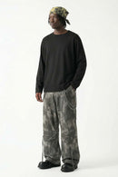 Vintage Cotton Long Sleeve Tee - Active Black