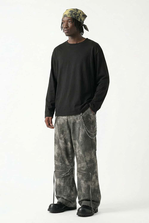 Vintage Cotton Long Sleeve Tee - Active Black