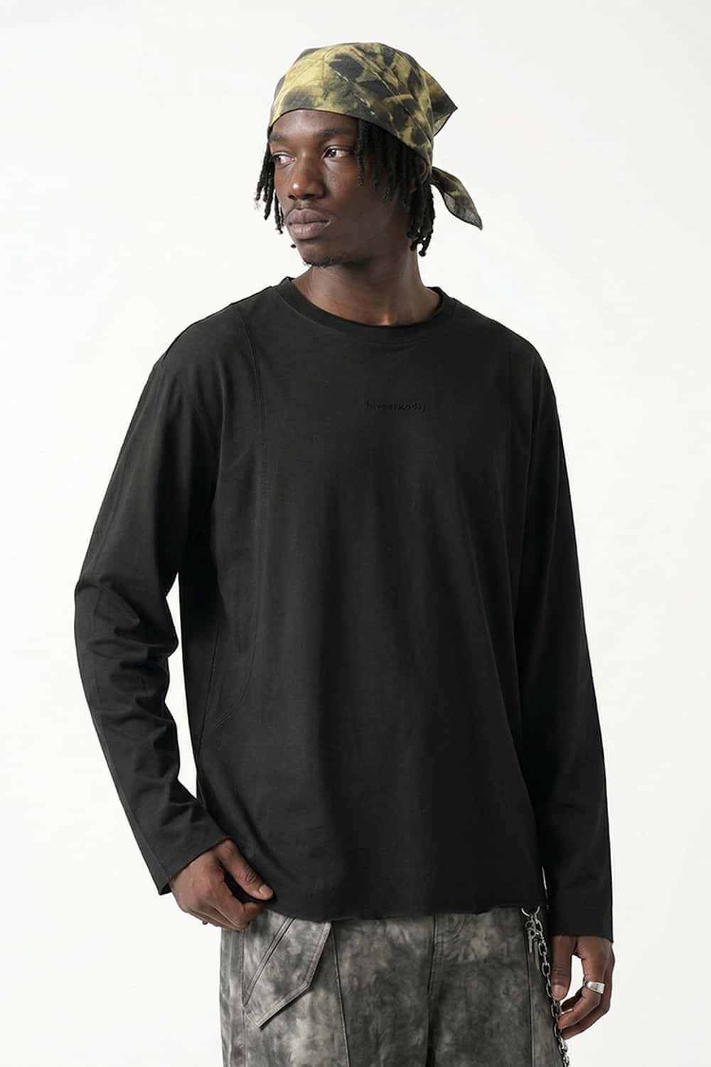 Vintage Cotton Long Sleeve Tee - Active Black