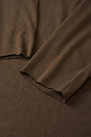Vintage Cotton Long Sleeve Tee - Coffee