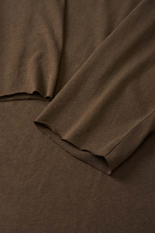 Vintage Cotton Long Sleeve Tee - Coffee
