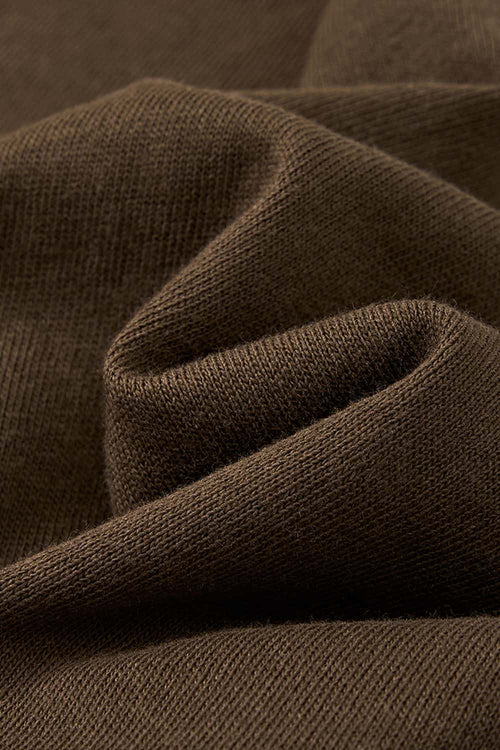 Vintage Cotton Long Sleeve Tee - Coffee