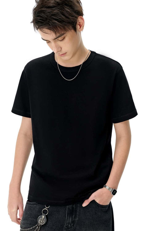 Heavyweight Regular Fit Crewneck T-Shirt - Black