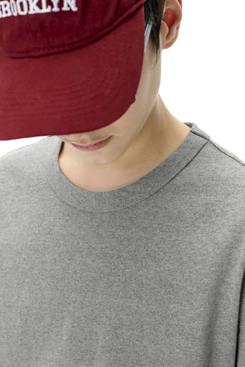 Heavyweight Regular Fit Crewneck T-Shirt - Flower Gray