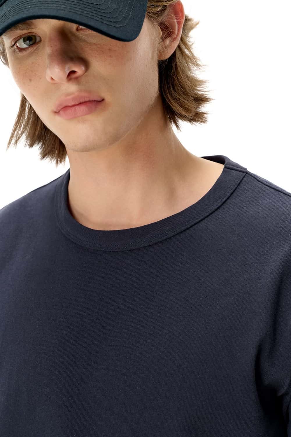 Heavyweight Regular Fit Crewneck T-Shirt - Navy Blue