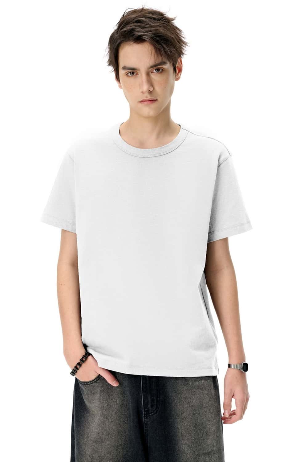 Heavyweight Regular Fit Crewneck T-Shirt - Off White