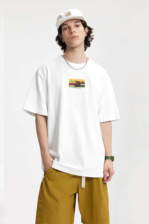 Heavyweight Graphic Loose Fit T-Shirt - Off White