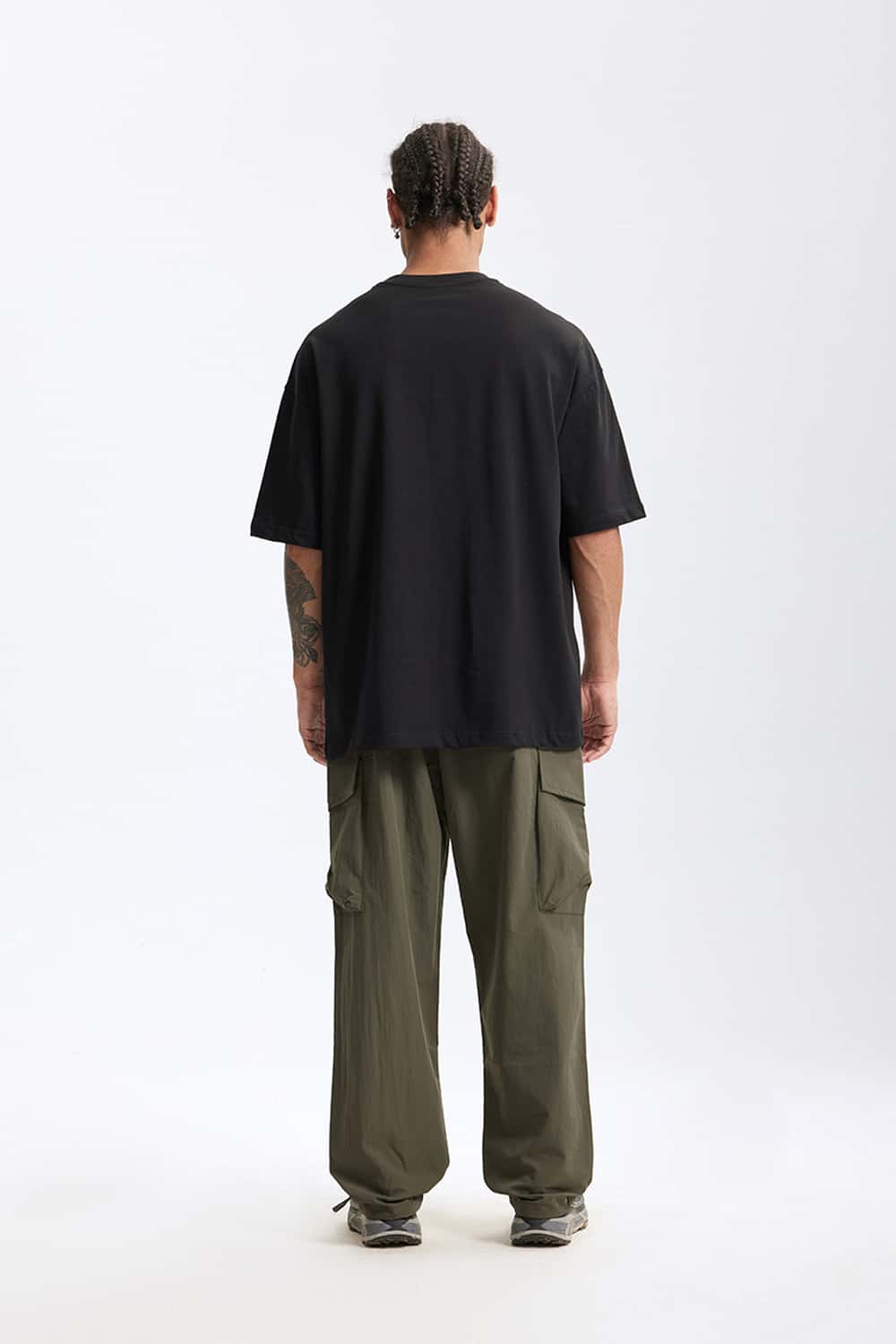 Puff Print Forest Loose T-Shirt - Black