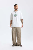 Puff Print Forest Loose T-Shirt - White