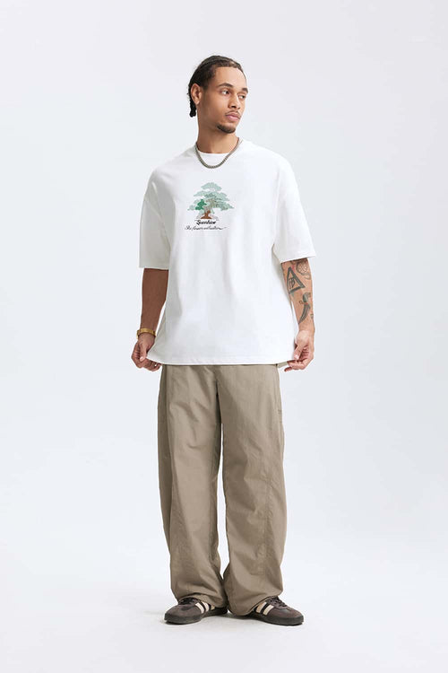 Puff Print Forest Loose T-Shirt - White