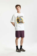 Camping Bear Graphic Loose T-Shirt - White