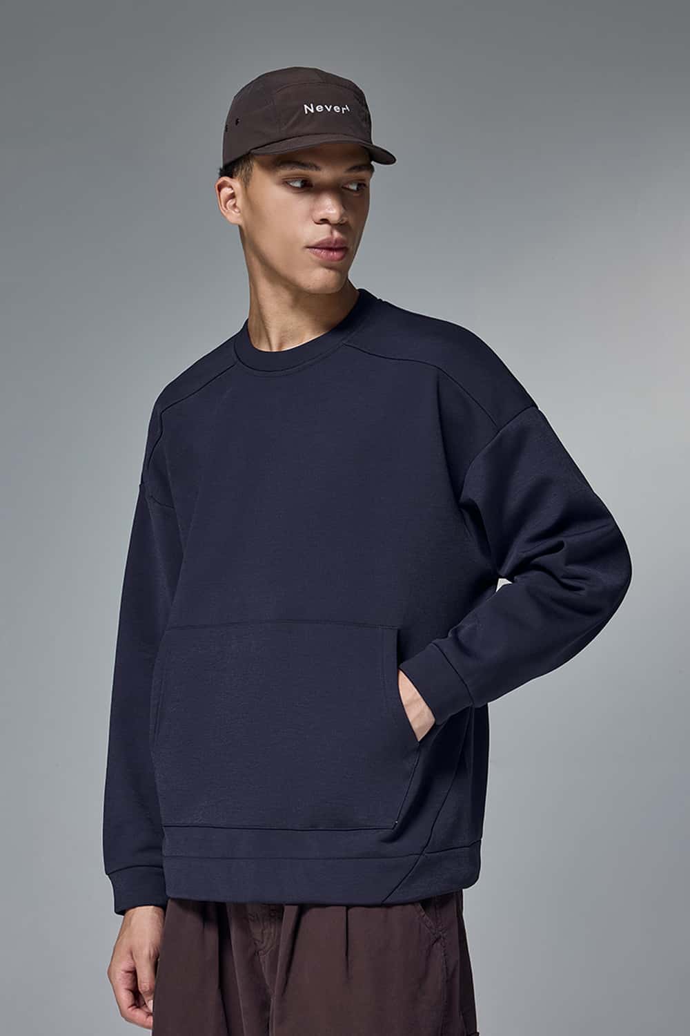 Stretch Fleece Pocket Sweatshirt - Eclipse Blue