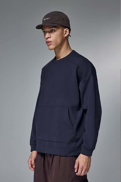Stretch Fleece Pocket Sweatshirt - Eclipse Blue