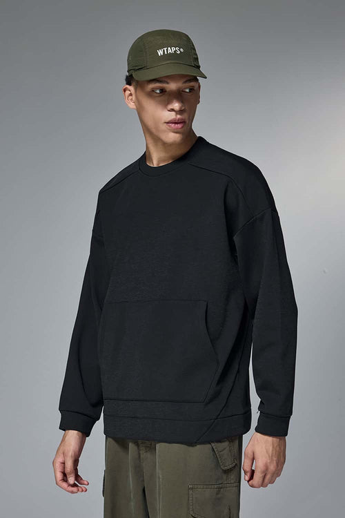 Stretch Fleece Pocket Sweatshirt - Rust Black