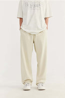 Heavyweight Side-Pocket Straight Sweatpants - Rice Apricot
