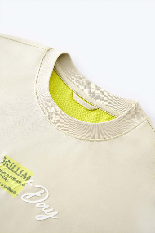 Contrast Boxy Sleeveless Tee - Light Gray