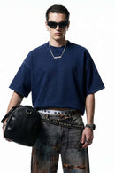 Washed Boxy Short Sleeve Tee - Blue