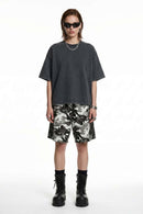 Washed Boxy Short Sleeve Tee - Grayish Green