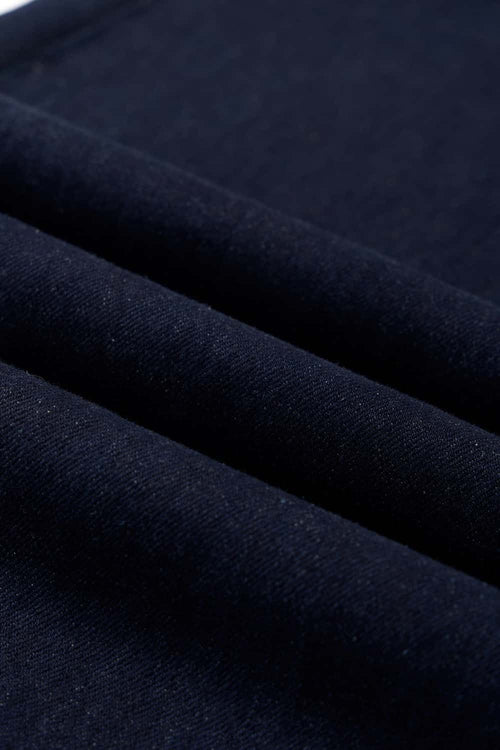 Wide-Leg Washed Denim Jeans - Blue