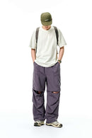 Convertible Utility Cargo Pants - Dark Purple