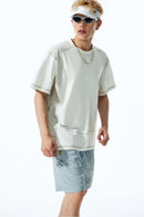 Paneled Quick-Dry Short Sleeve Tee - White