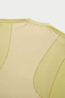 Paneled Quick-Dry Short Sleeve Tee - Yellow