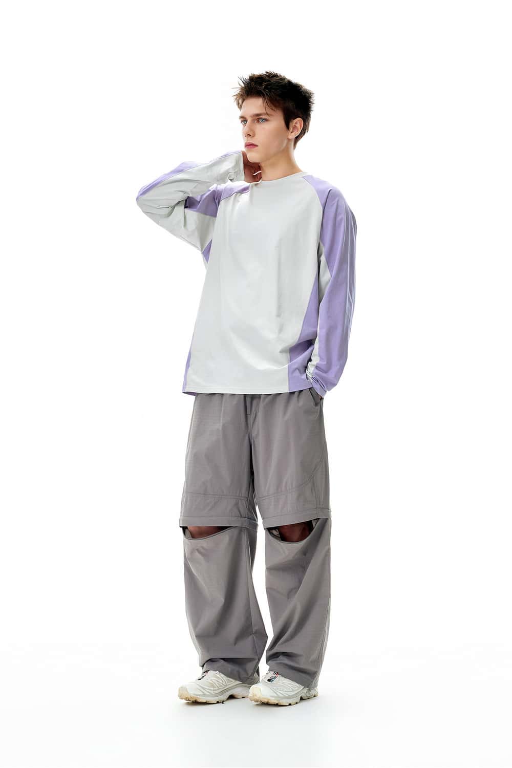 Quick-Dry Raglan Long Sleeve Tee - White