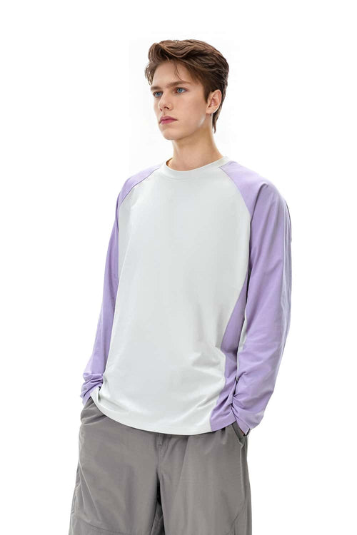 Quick-Dry Raglan Long Sleeve Tee - White