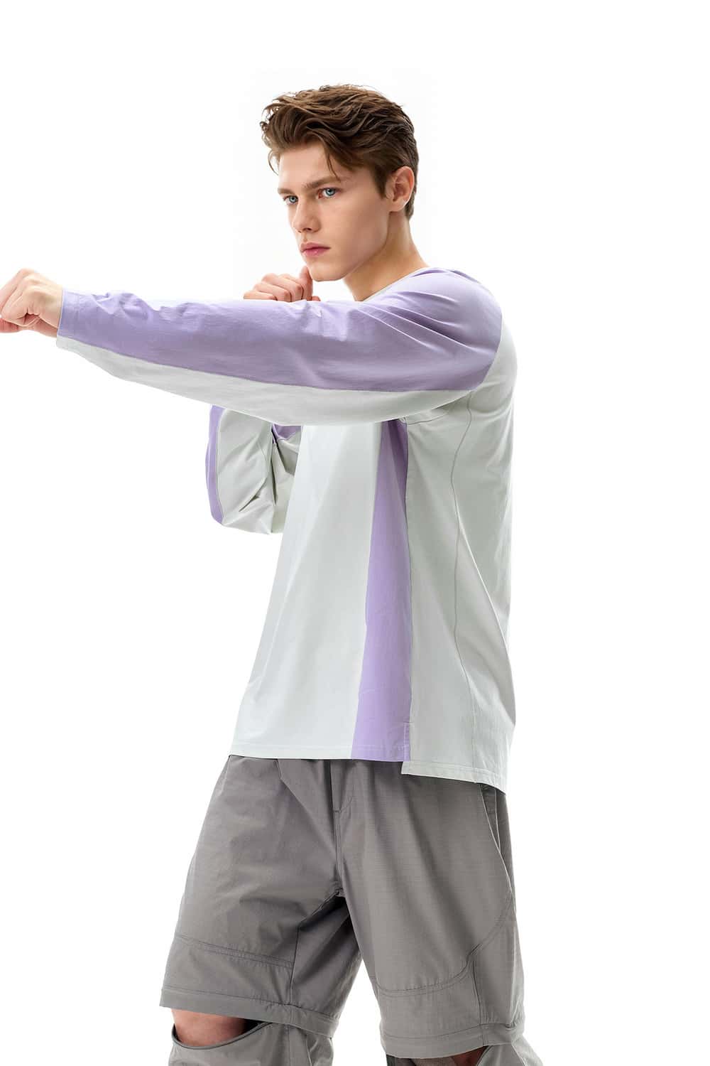 Quick-Dry Raglan Long Sleeve Tee - White