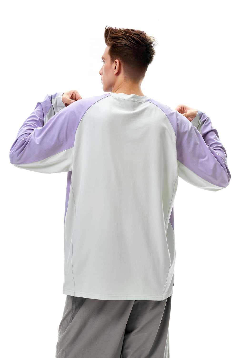 Quick-Dry Raglan Long Sleeve Tee - White