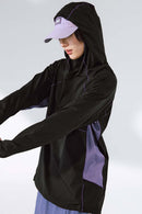Quick-Dry Hooded Long Sleeve Tee - Black