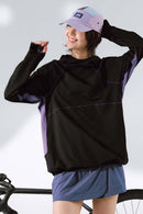 Quick-Dry Hooded Long Sleeve Tee - Black