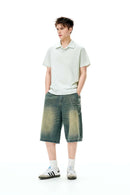 Open-Collar Quick-Dry Polo Shirt - White