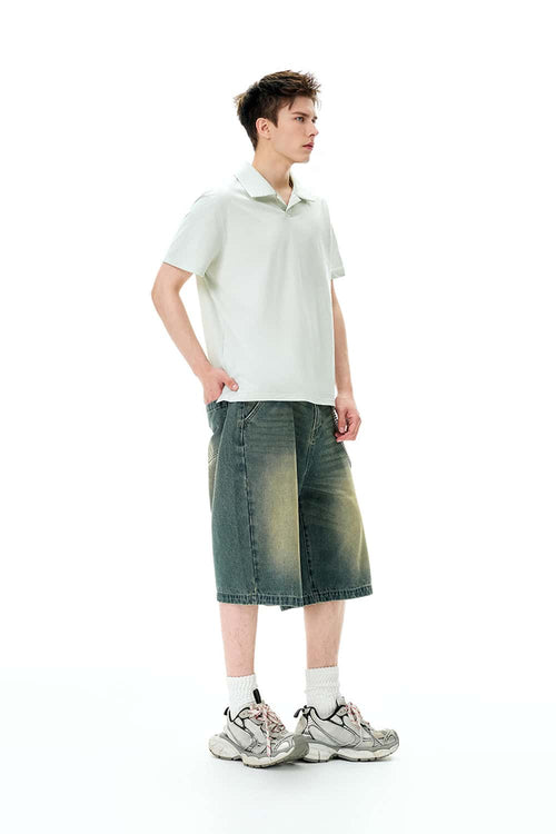 Open-Collar Quick-Dry Polo Shirt - White