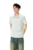 Open-Collar Quick-Dry Polo Shirt - White