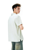 Open-Collar Quick-Dry Polo Shirt - White