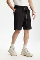 Quick-Dry Drawstring Utility Shorts - Black