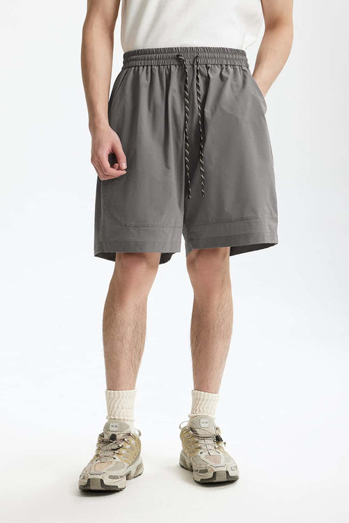 Quick-Dry Drawstring Utility Shorts - Glacier Gray